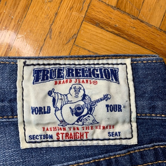 True Religion Horseshoe Pocket Straight Medium Wash 31 Waist Jeans - Picture 3 of 7